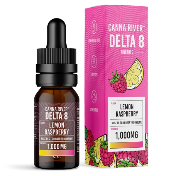 Canna River Delta-8 Tincture 1000mg Lemon Raspberry