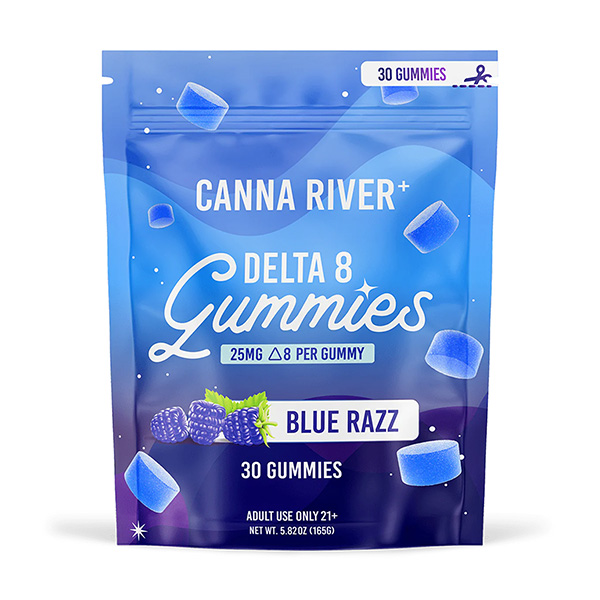 Canna River D8 Gummy 750mg Blue-Razz