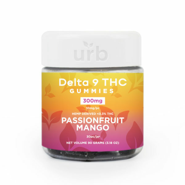 urb d9 gummies 300mg passionfruit mango