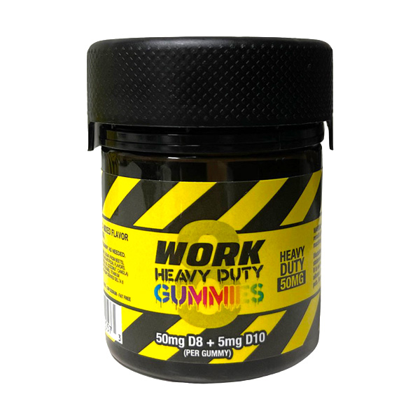 Work D8 Work Heavy Duty D8 + D10 Gummies | 500mg - CBD Savage
