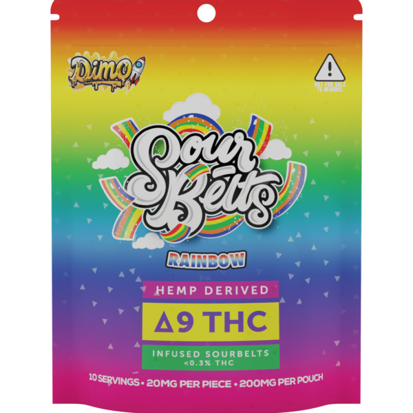D9 edibles pouch Dimo rainbow
