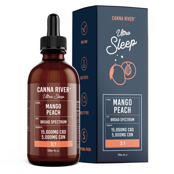 canna river ultra tincture SLEEP peach mango 20000mg