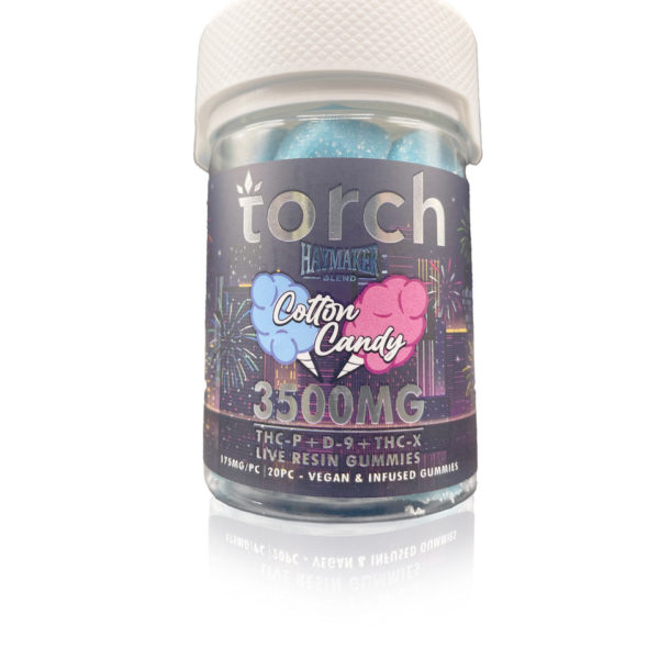 Torch Haymaker Blend Live_Resin THCP D9 THCX Gummies Cotton Candy