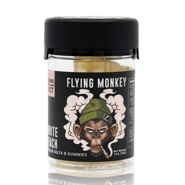 flying monkey 1000mg gummies white peach