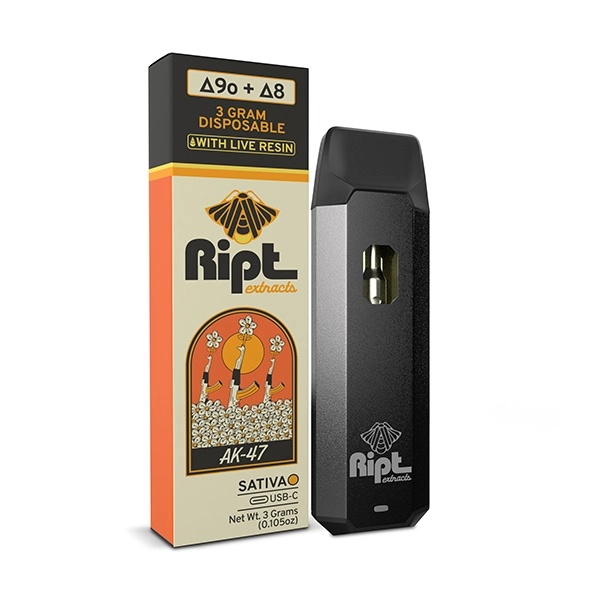 Ript Extracts Delta-9 + Delta-8 Disposable Vape | 3g | CBD Savage