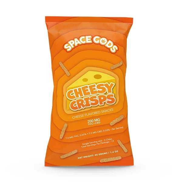 space gods d9 cheesy crisps front