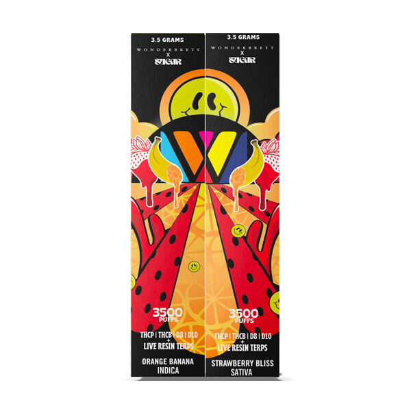 wonderbrett sugar disposable vape orange strawberry