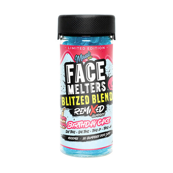 Face Melters Blitzed Blend Limited Edition Gummies 4000mg Birthday Cake
