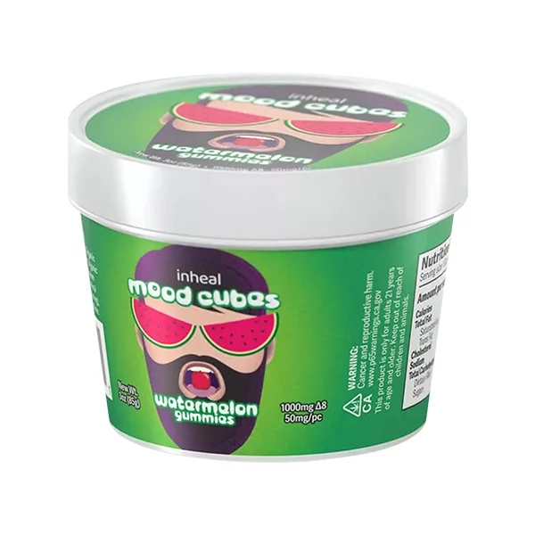 inheal delta-8 gummies mood cubes watermelon