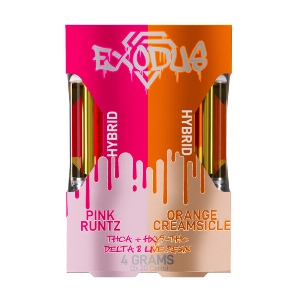 Exodus THC-A Duo Cartridges 4g pink runtz & creamsicle