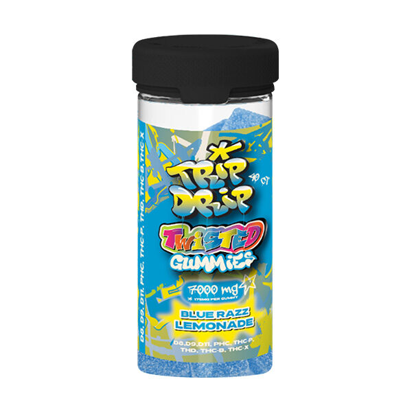 Trip Drip Twisted Gummies 7000mg blue razz lemonade