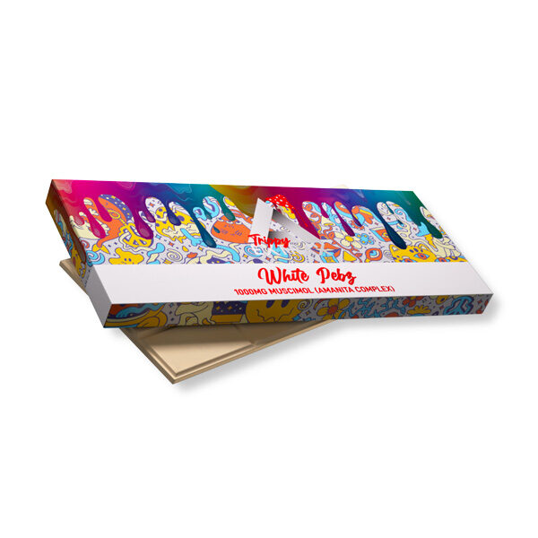 Trippy Extrax Amanita Complex Chocolate Bars 1000mg white pebs