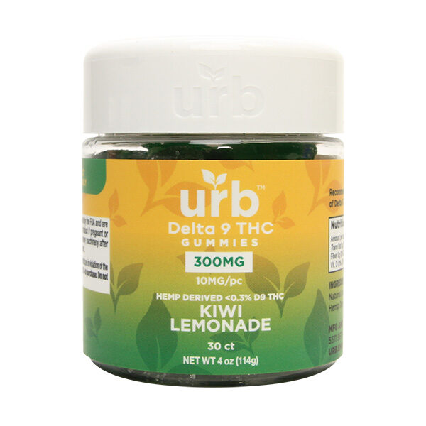 Urb Delta 9 THC Gummies 30 count Kiwi Lemonade