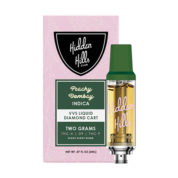 Hidden Hills Liquid Diamonds THC-A Cartridge 2g peachy bombay