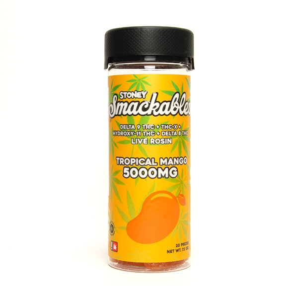 Smackables Live Rosin Gummies 5000mg tropical mango