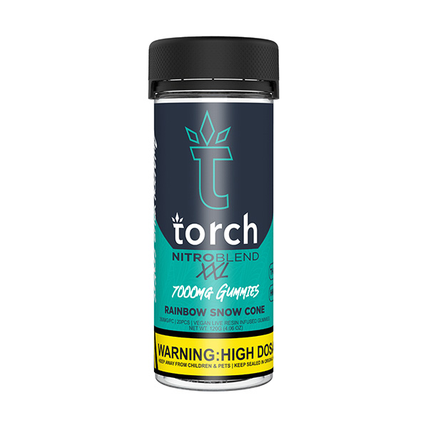 Torch Nitro Blend XXL Gummies 7000mg rainbow snow cone