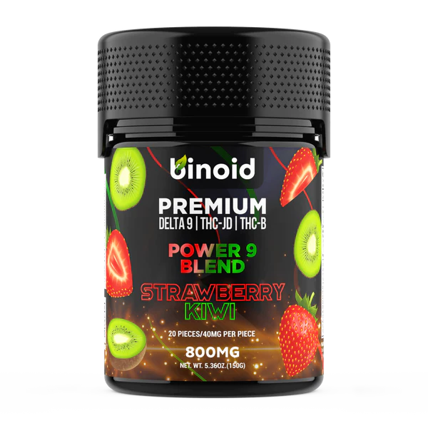 Binoid Power 9 Blend gummies 800mg Strawberry Kiwi