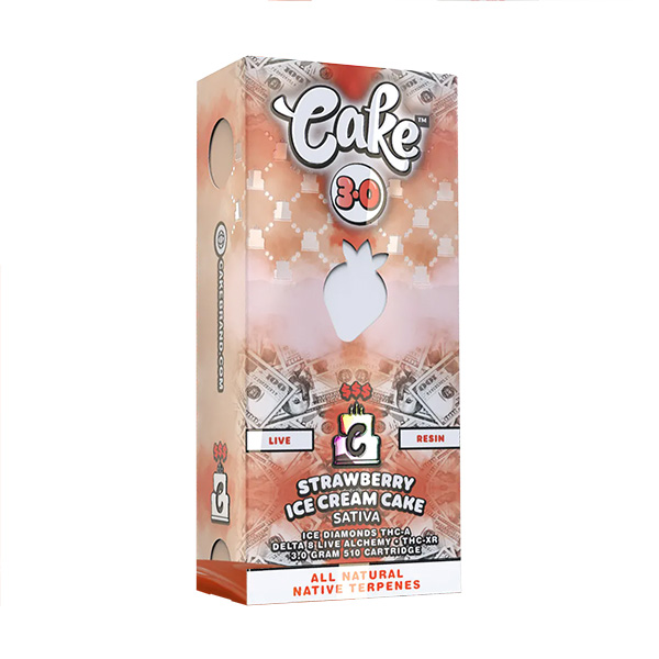 Cake $$$ Live Resin Cartridge - 3 grams Strawberry Ice Cream Cake