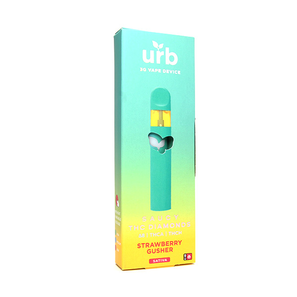 URB Saucy THC Diamonds Disposable 3g strawberry-gusher