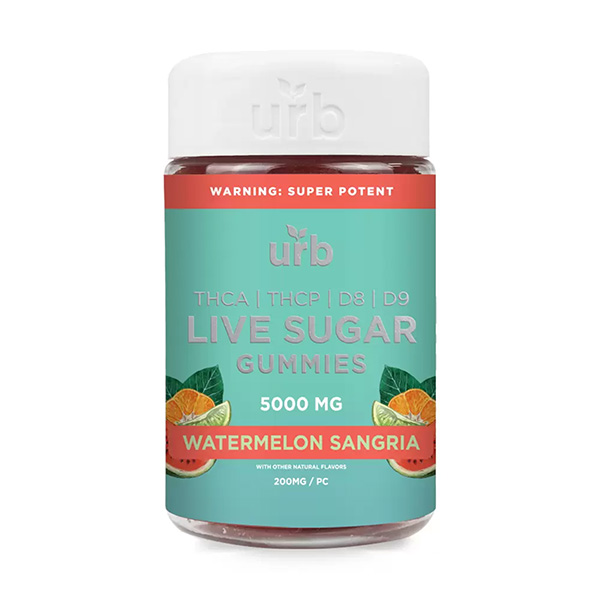 urb thca live sugar gummies 5000mg watermelon-sangria