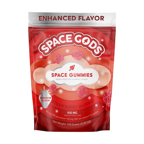 Space Gods D9:CBD Space Gummies 900mg Strawberry-Mango