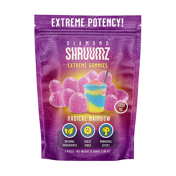 diamond shruumz gummies 5000mg radical rainbow