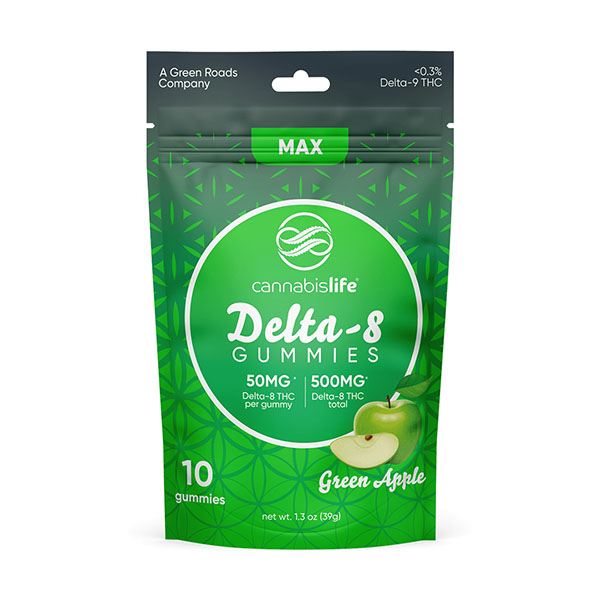 cannabis life d8 10ct gummies green apple