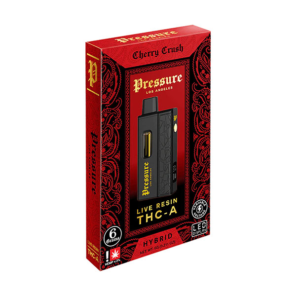 Pressure LA Live Resin THC-A Disposable 6g Cherry Crush