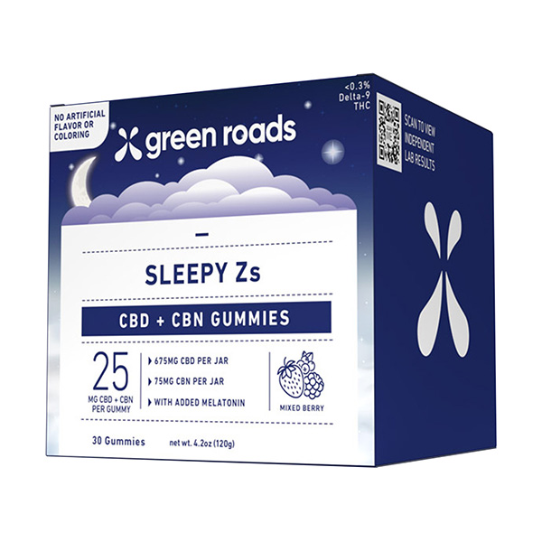 Green Roads CBD + CBN Sleepy Zs Gummies (30ct) 750mg
