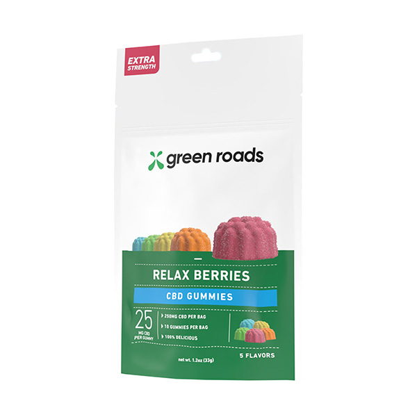 Green Roads CBD Gummies Relax Berries (10ct) 250mg
