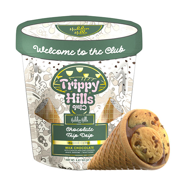 Hidden Hills Trippy Mushie Conez chocolate trip drip