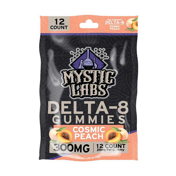 Mystic-Labs-Delta-8-Gummies-(12ct)-300mg-Cosmic-Peach