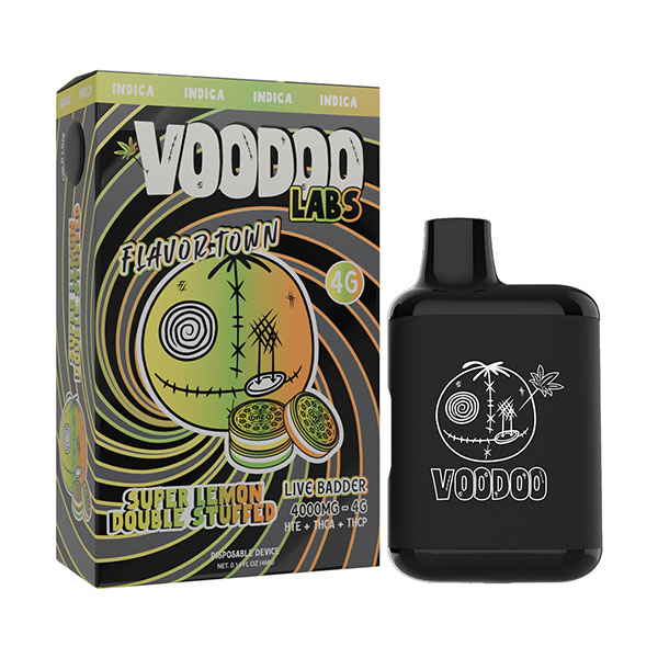 Voodoo Labs Flavor Town Live Badder Disposable 4g Super Lemon Double Stuffed