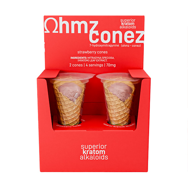 ohmz strawberry conez 2 count