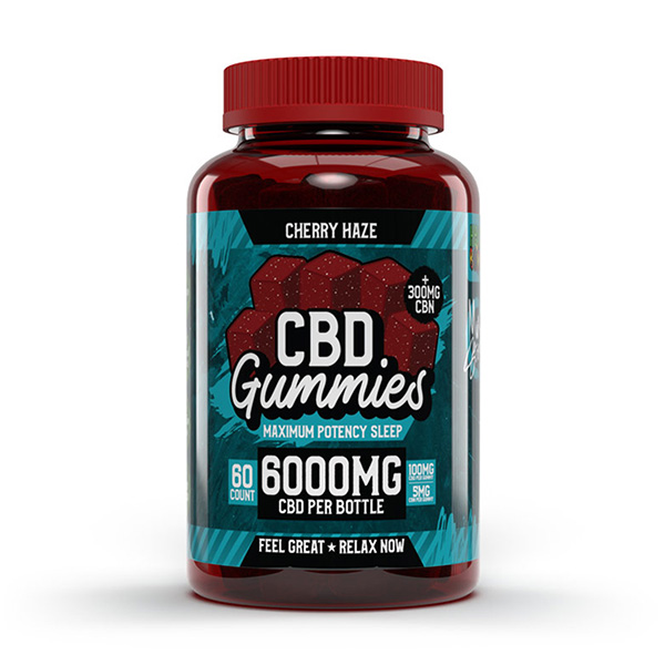 Hemp-Bombs-Maximum-Potency-CBD-Sleep-Gummies-(60ct)-6000mg-Cherry-Haze