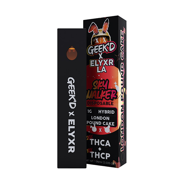 Geek’d-x-Elyxr-LA-Skywalker-Disposable-Vape-1g-London-Pound-Cake