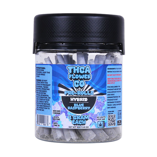 Elyxr-THCA-Flower-Co-Pre-Rolls-40-Count-Blue-Raspberry