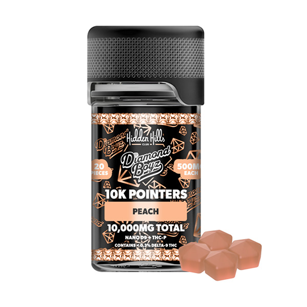 Hidden-Hills-Diamond-Boyz-10K-Pointers-Gummies-(20ct)-10000mg-Peach