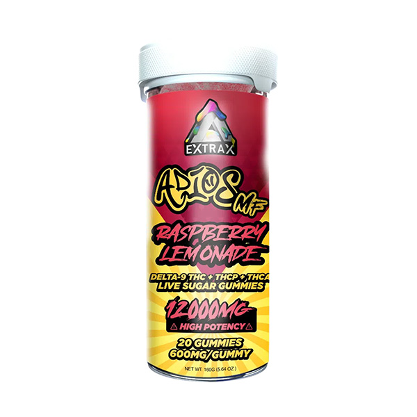 Delta-Extrax-Adios-MF-THCA-Live-Sugar-Gummies-(20ct)-12000mg-Raspberry-Lemonade