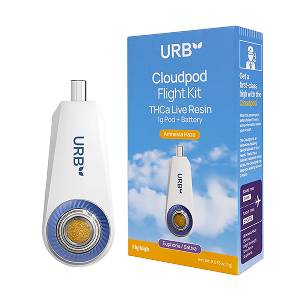 URB-Cloudpod-Flight Kit-THCA-Dab-Pod-Device-1g-Amnesia-Haze