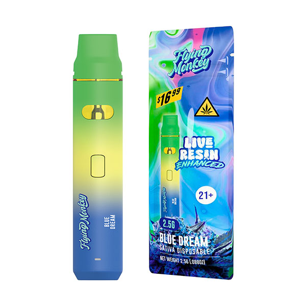 Flying-Monkey-Live-Resin-Blend-Disposable-2.5g-Blue-Dream